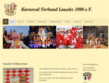 Tablet Screenshot of karneval-lausitz.de